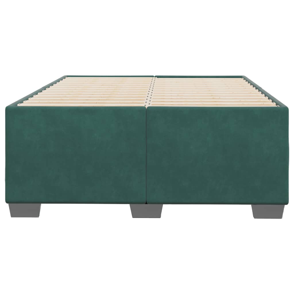 Bedframe zonder matras 120x190 cm fluweel donkergroen is nu te koop bij PeponiXL, paradijselijk wonen!