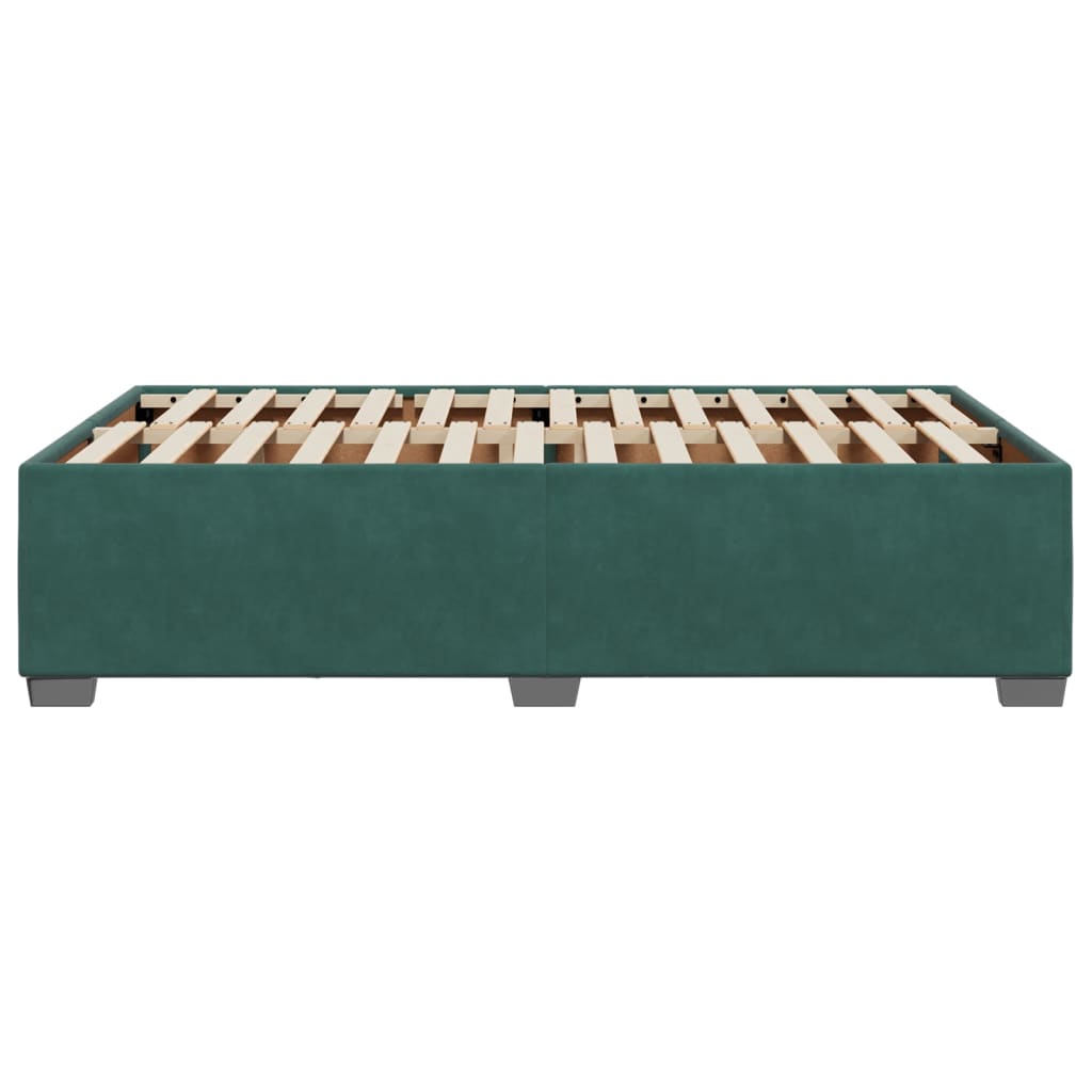 Bedframe zonder matras 120x190 cm fluweel donkergroen is nu te koop bij PeponiXL, paradijselijk wonen!