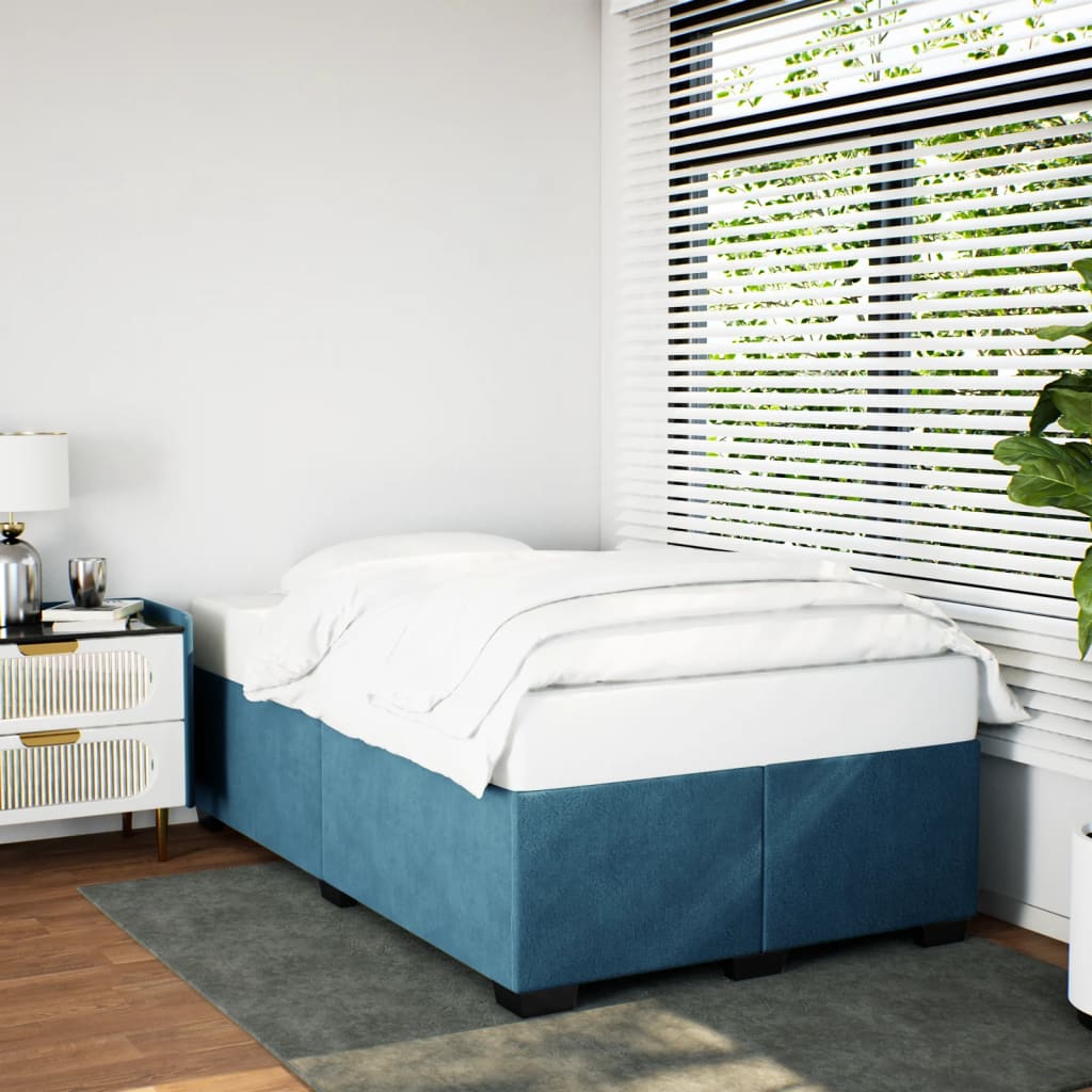 Bedframe fluweel blauw 120x190 cm is nu te koop bij PeponiXL, paradijselijk wonen!