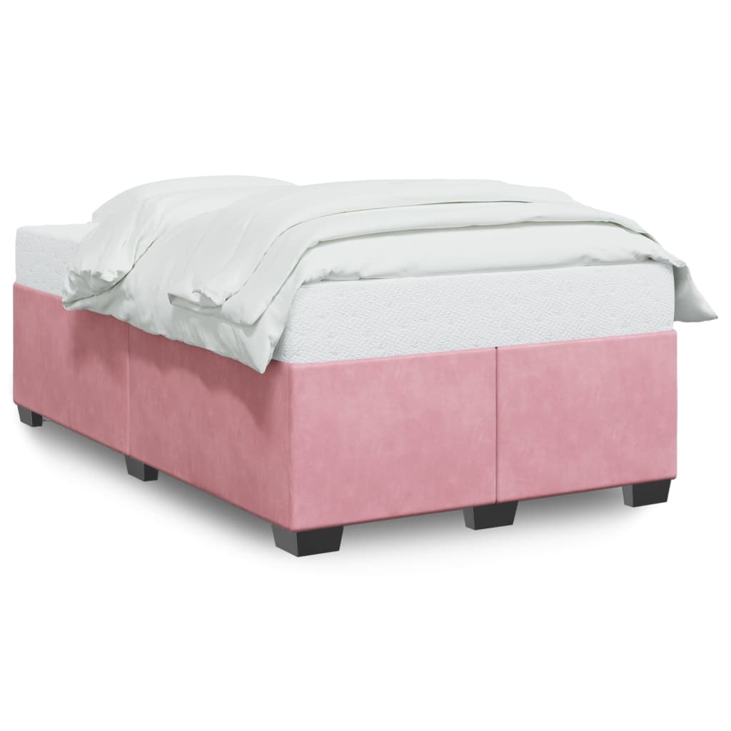 Bedframe zonder matras 120x190 cm fluweel roze is nu te koop bij PeponiXL, paradijselijk wonen!