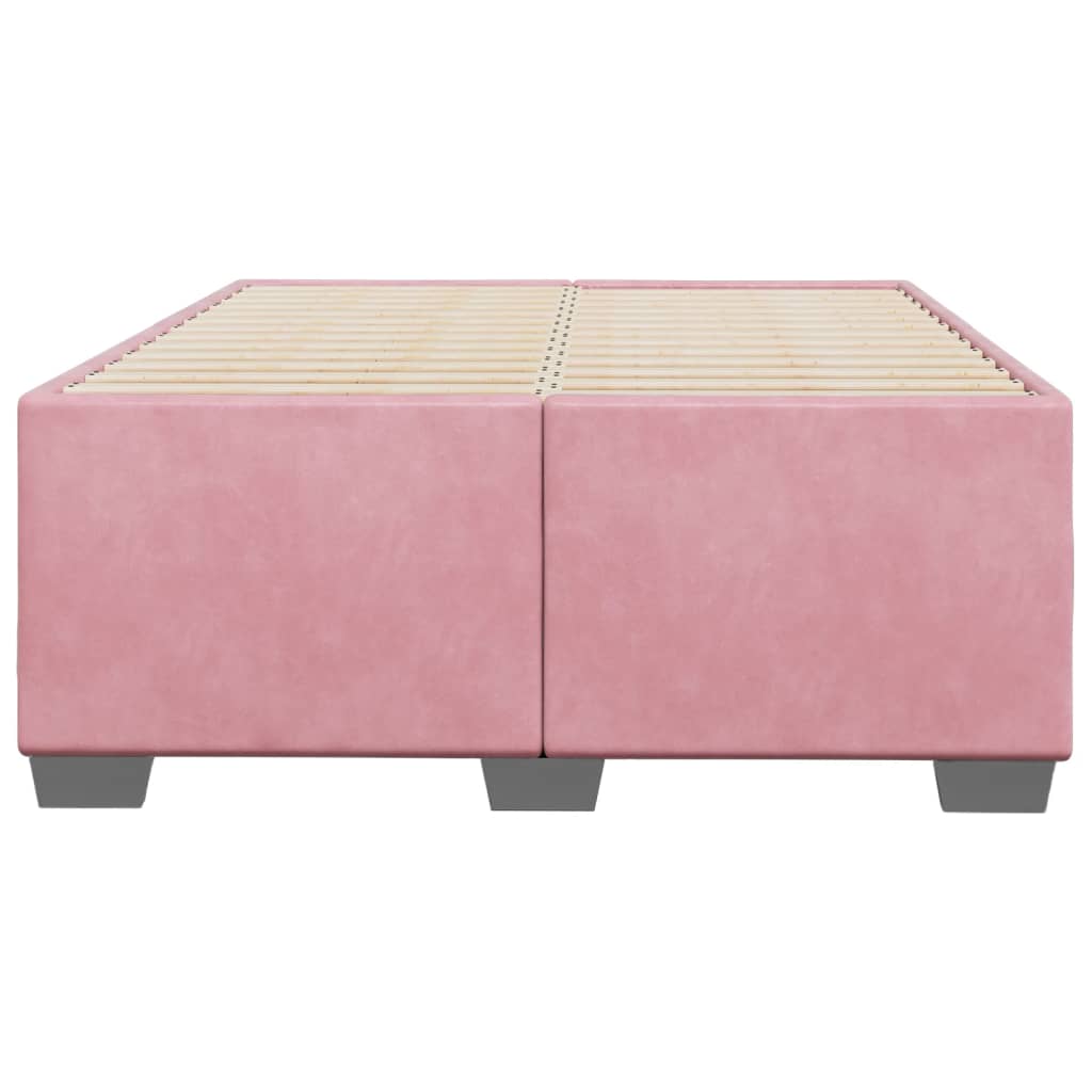Bedframe zonder matras 120x190 cm fluweel roze is nu te koop bij PeponiXL, paradijselijk wonen!