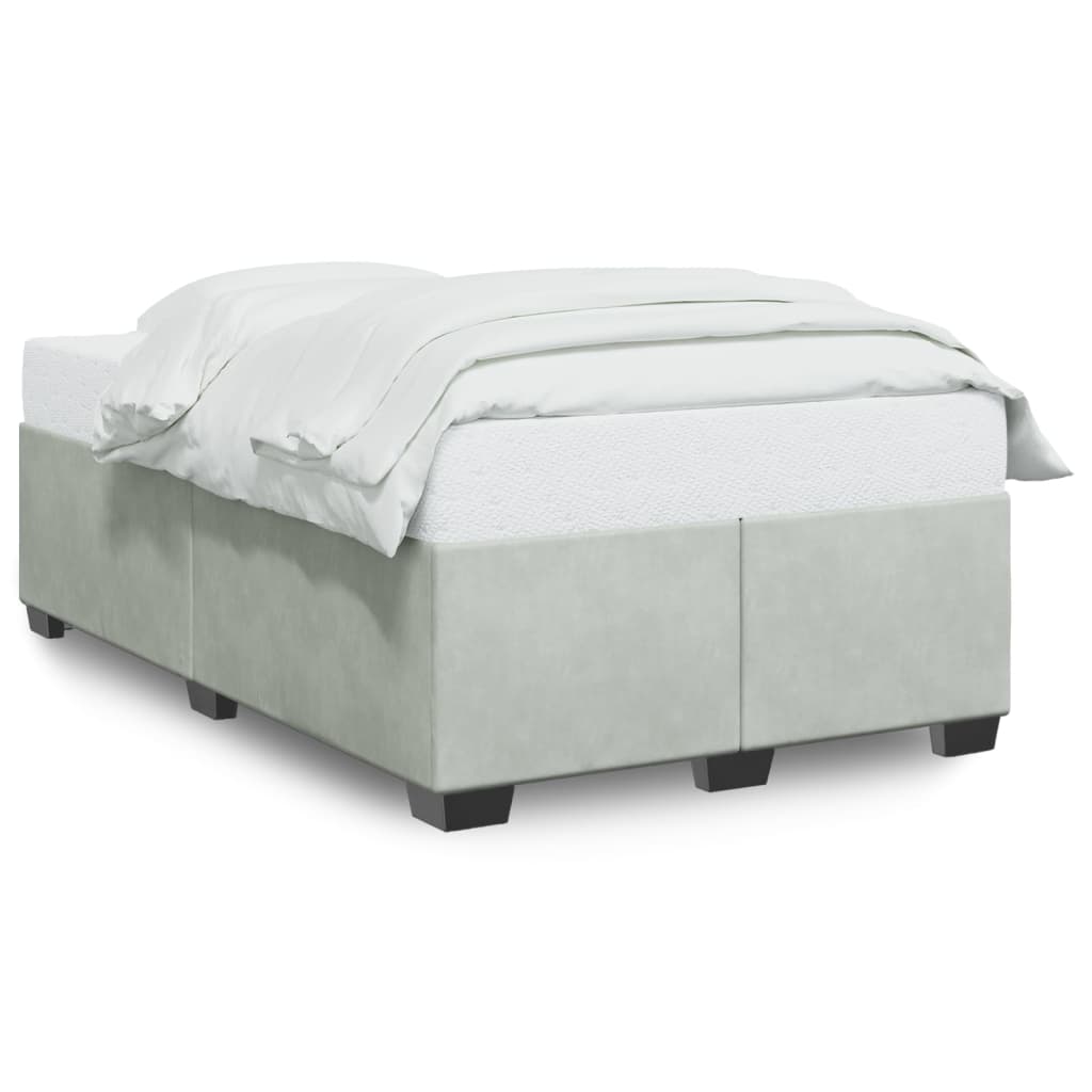 Bedframe zonder matras 120x200 cm fluweel lichtgrijs is nu te koop bij PeponiXL, paradijselijk wonen!