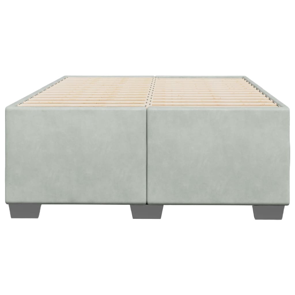 Bedframe zonder matras 120x200 cm fluweel lichtgrijs is nu te koop bij PeponiXL, paradijselijk wonen!