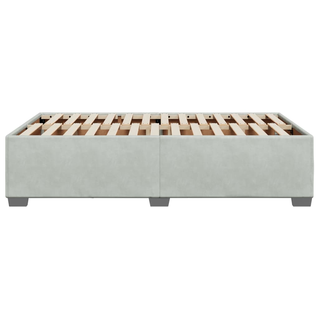 Bedframe zonder matras 120x200 cm fluweel lichtgrijs is nu te koop bij PeponiXL, paradijselijk wonen!
