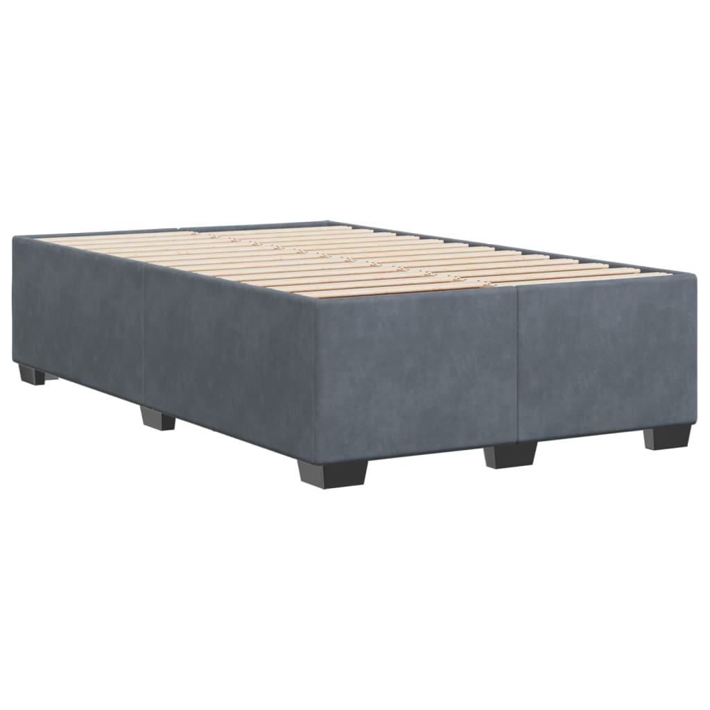 Bedframe zonder matras 120x200 cm fluweel donkergrijs is nu te koop bij PeponiXL, paradijselijk wonen!