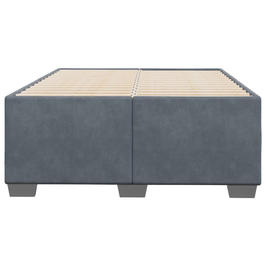 Bedframe zonder matras 120x200 cm fluweel donkergrijs is nu te koop bij PeponiXL, paradijselijk wonen!