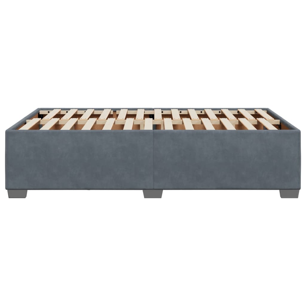 Bedframe zonder matras 120x200 cm fluweel donkergrijs is nu te koop bij PeponiXL, paradijselijk wonen!