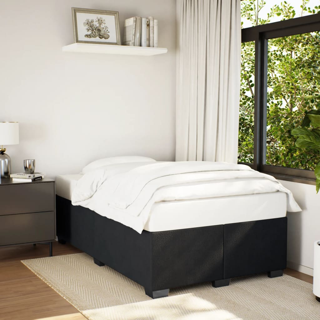Bedframe zonder matras 120x200 cm fluweel zwart is nu te koop bij PeponiXL, paradijselijk wonen!