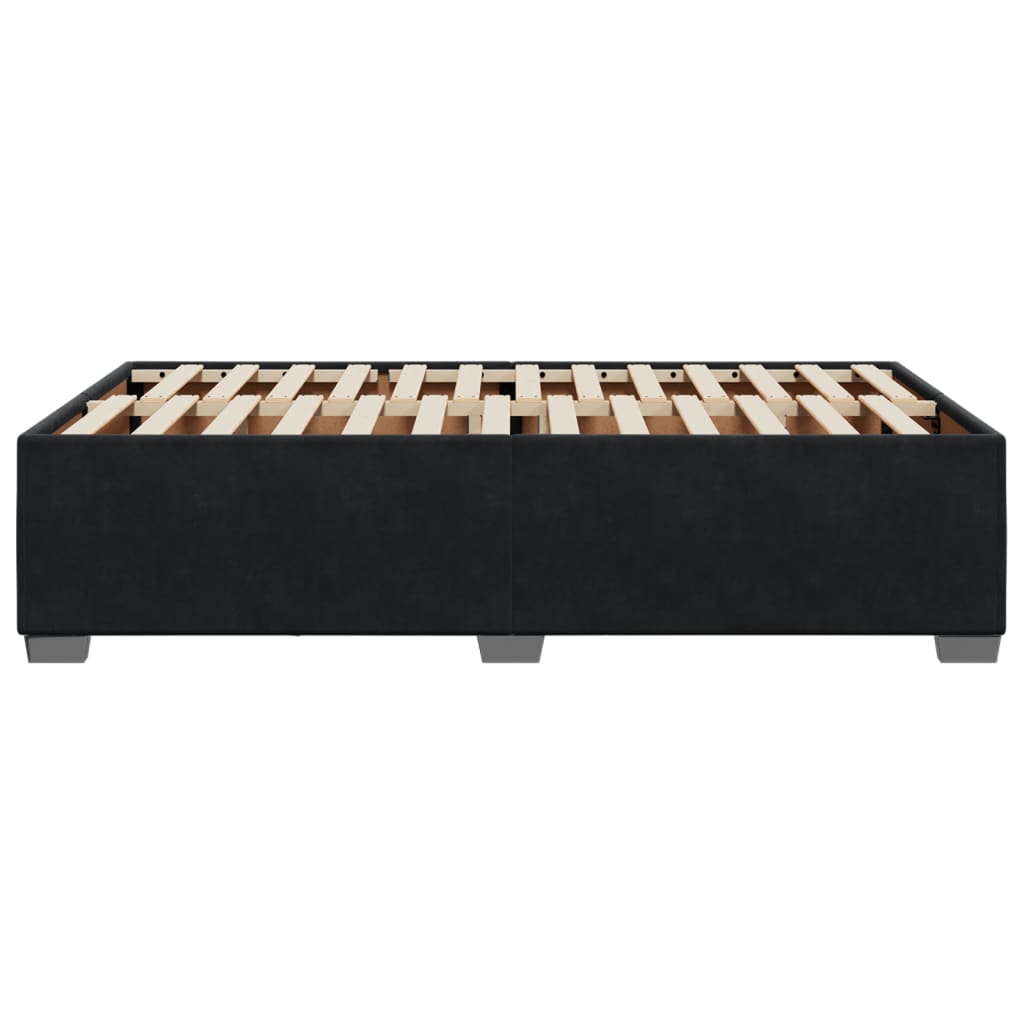 Bedframe zonder matras 120x200 cm fluweel zwart is nu te koop bij PeponiXL, paradijselijk wonen!