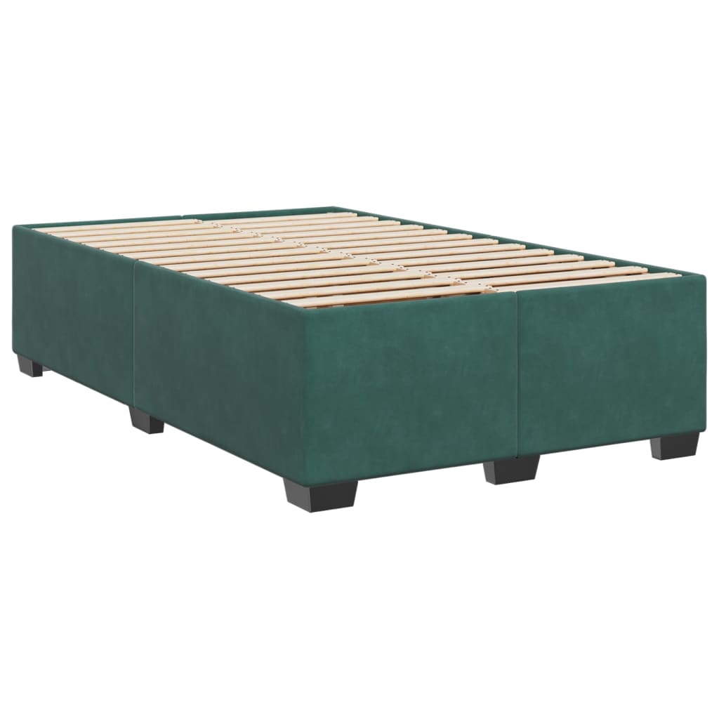 Bedframe zonder matras 120x200 cm fluweel donkergroen is nu te koop bij PeponiXL, paradijselijk wonen!