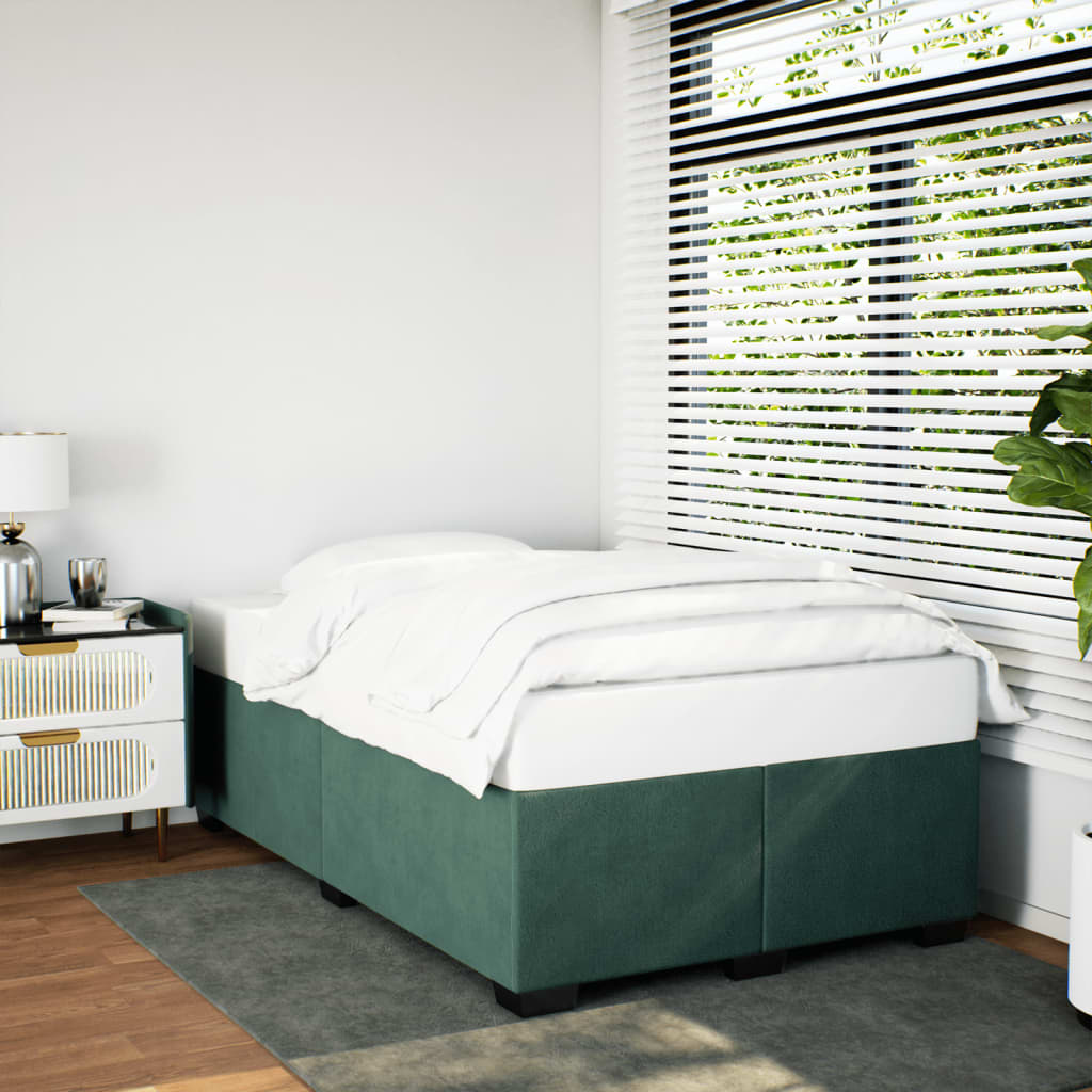 Bedframe zonder matras 120x200 cm fluweel donkergroen is nu te koop bij PeponiXL, paradijselijk wonen!