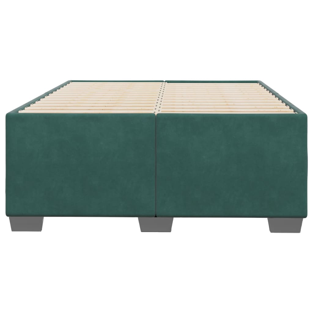 Bedframe zonder matras 120x200 cm fluweel donkergroen is nu te koop bij PeponiXL, paradijselijk wonen!