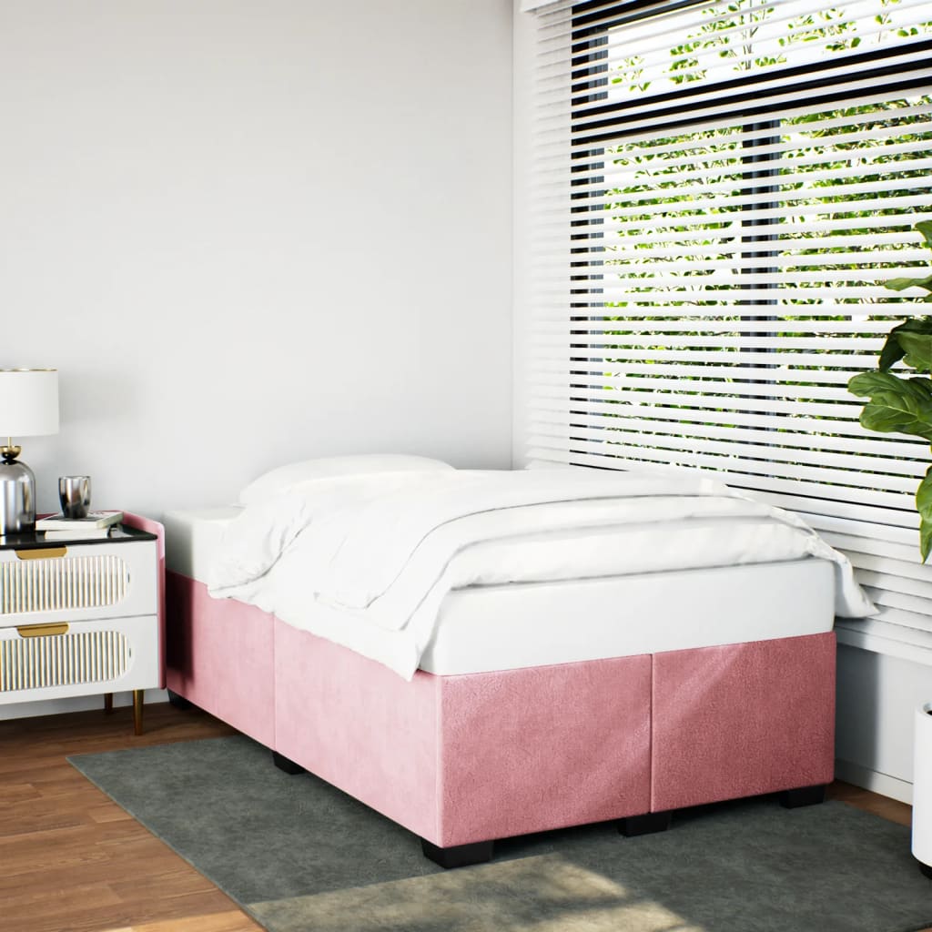 Bedframe fluweel roze 120x200 cm is nu te koop bij PeponiXL, paradijselijk wonen!