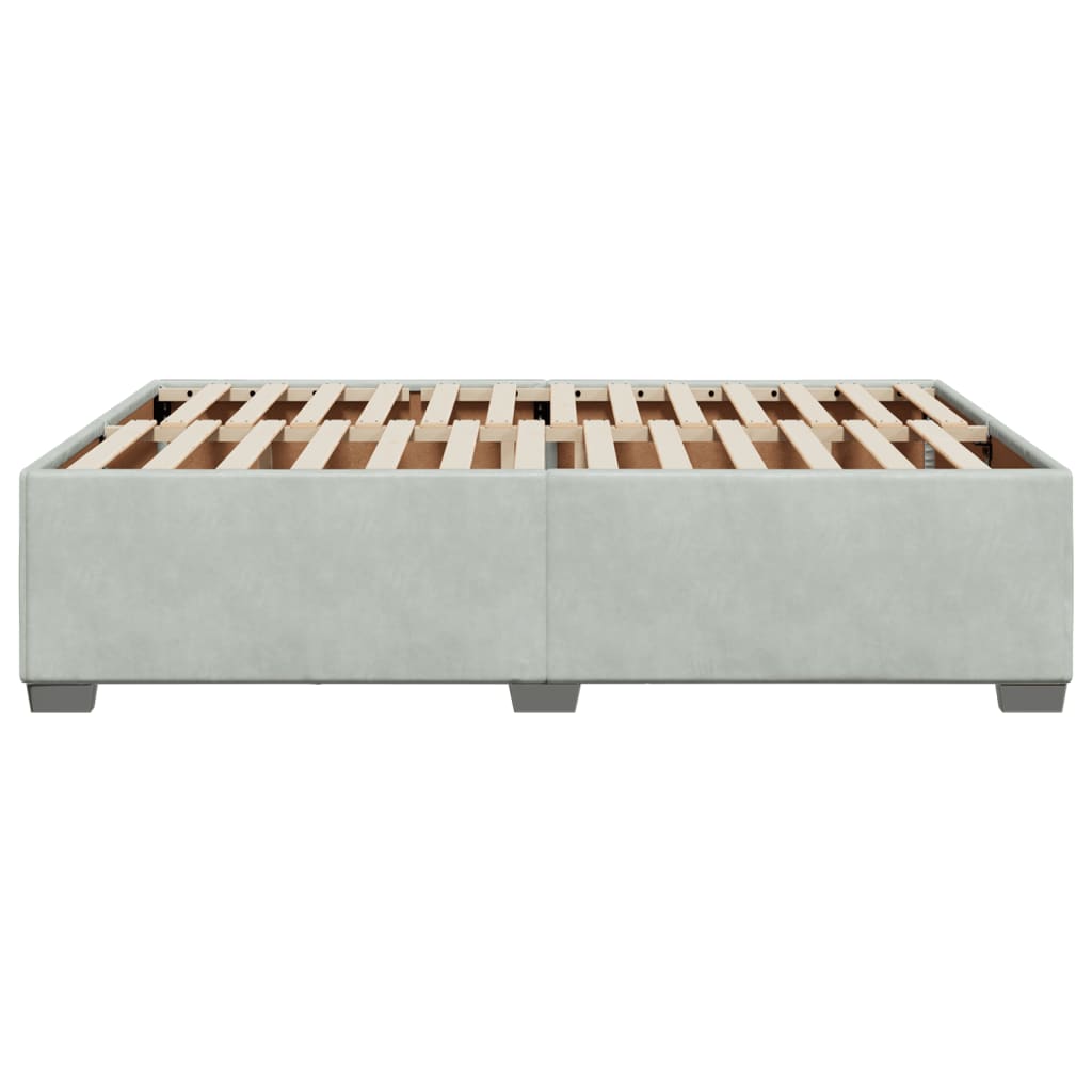 Bedframe zonder matras 140x190 cm fluweel lichtgrijs is nu te koop bij PeponiXL, paradijselijk wonen!