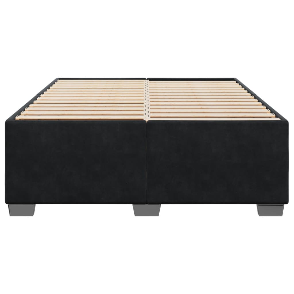Bedframe zonder matras 140x190 cm fluweel zwart is nu te koop bij PeponiXL, paradijselijk wonen!