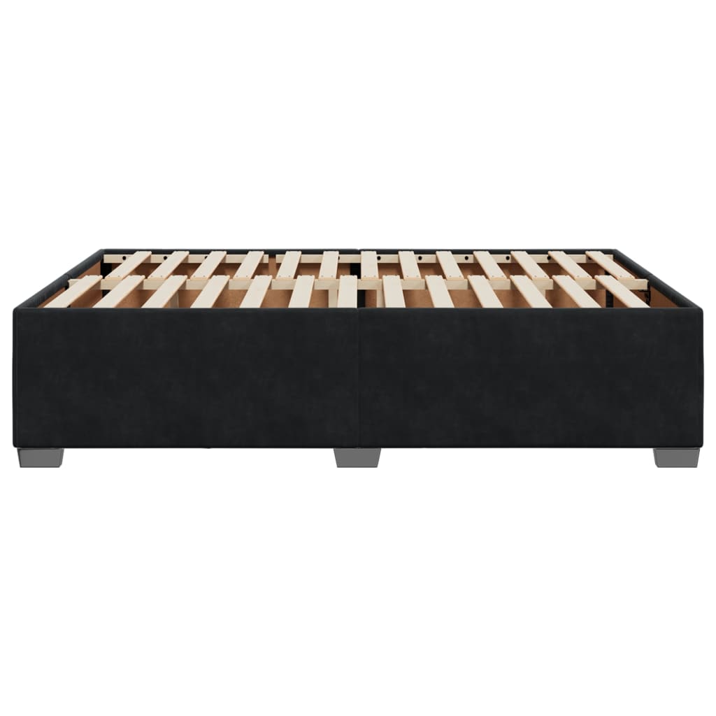 Bedframe zonder matras 140x190 cm fluweel zwart is nu te koop bij PeponiXL, paradijselijk wonen!