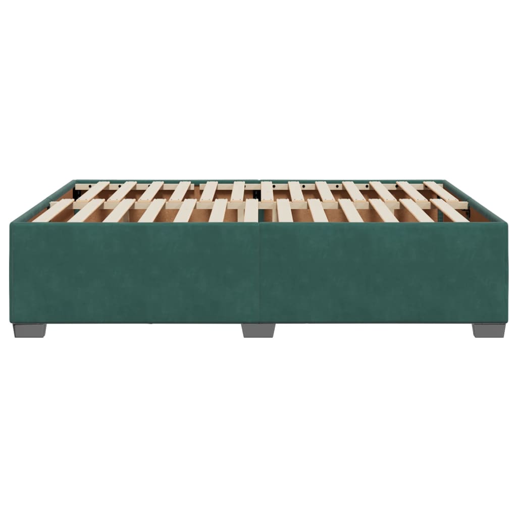 Bedframe zonder matras 140x190 cm fluweel donkergroen is nu te koop bij PeponiXL, paradijselijk wonen!