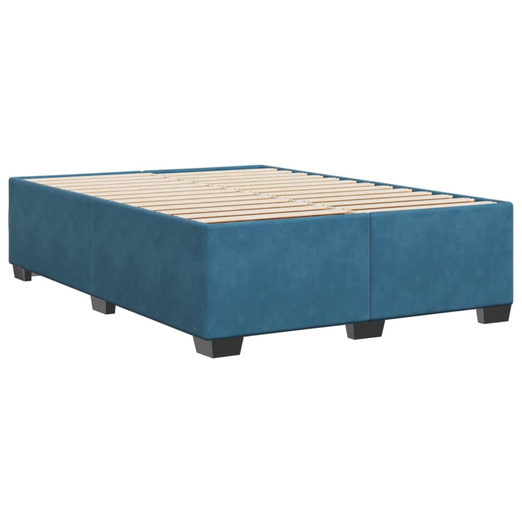 Bedframe fluweel blauw 140x190 cm is nu te koop bij PeponiXL, paradijselijk wonen!