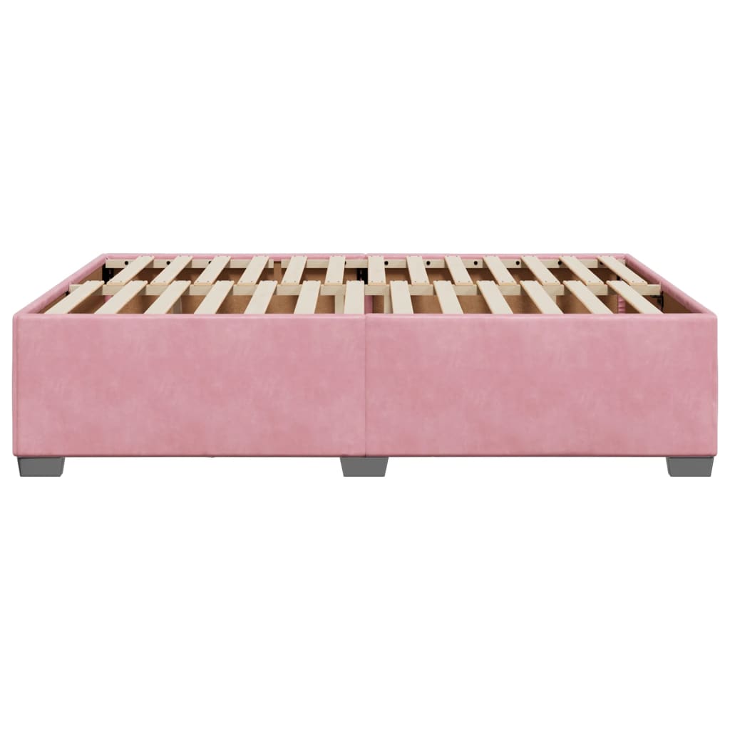 Bedframe fluweel roze 140x190 cm is nu te koop bij PeponiXL, paradijselijk wonen!