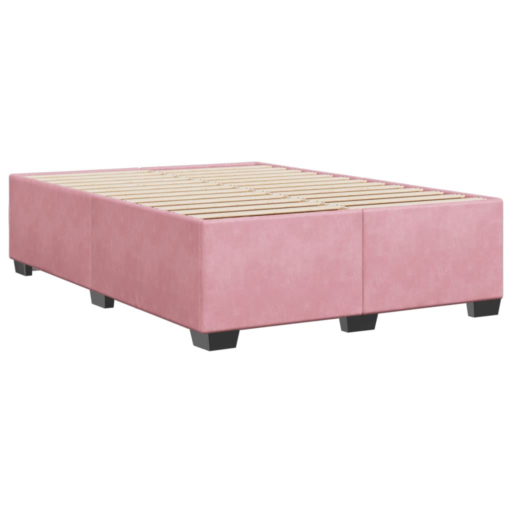 Bedframe fluweel roze 140x190 cm is nu te koop bij PeponiXL, paradijselijk wonen!
