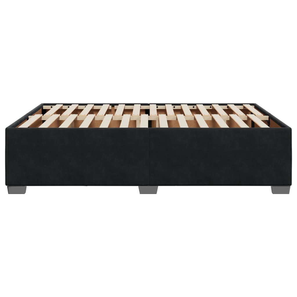 Bedframe zonder matras 140x200 cm fluweel zwart is nu te koop bij PeponiXL, paradijselijk wonen!