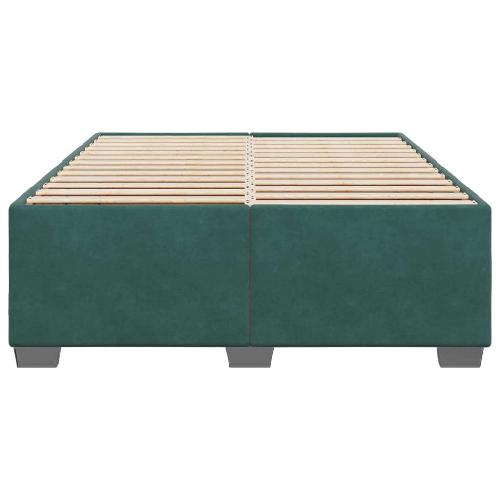 Bedframe zonder matras 140x200 cm fluweel donkergroen is nu te koop bij PeponiXL, paradijselijk wonen!
