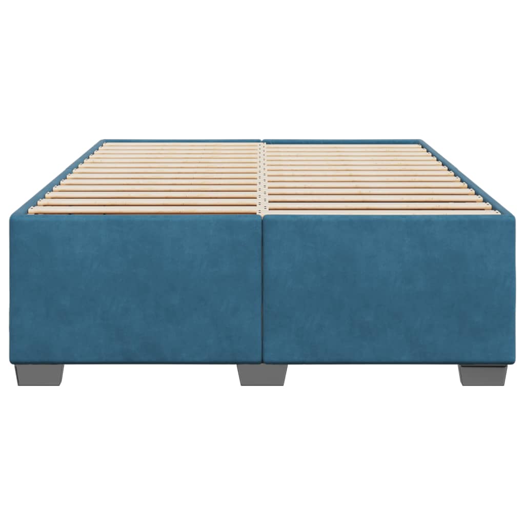 Bedframe fluweel blauw 140x200 cm is nu te koop bij PeponiXL, paradijselijk wonen!