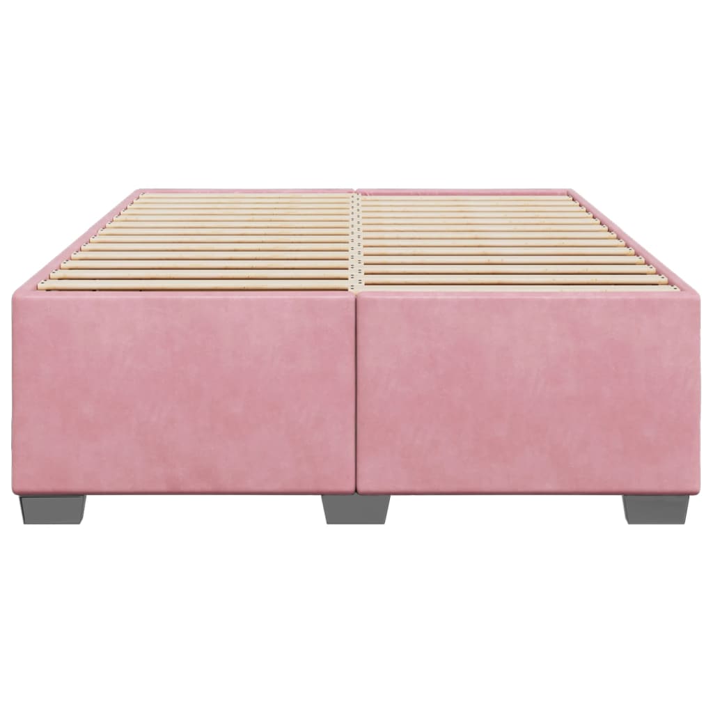 Bedframe fluweel roze 140x200 cm is nu te koop bij PeponiXL, paradijselijk wonen!