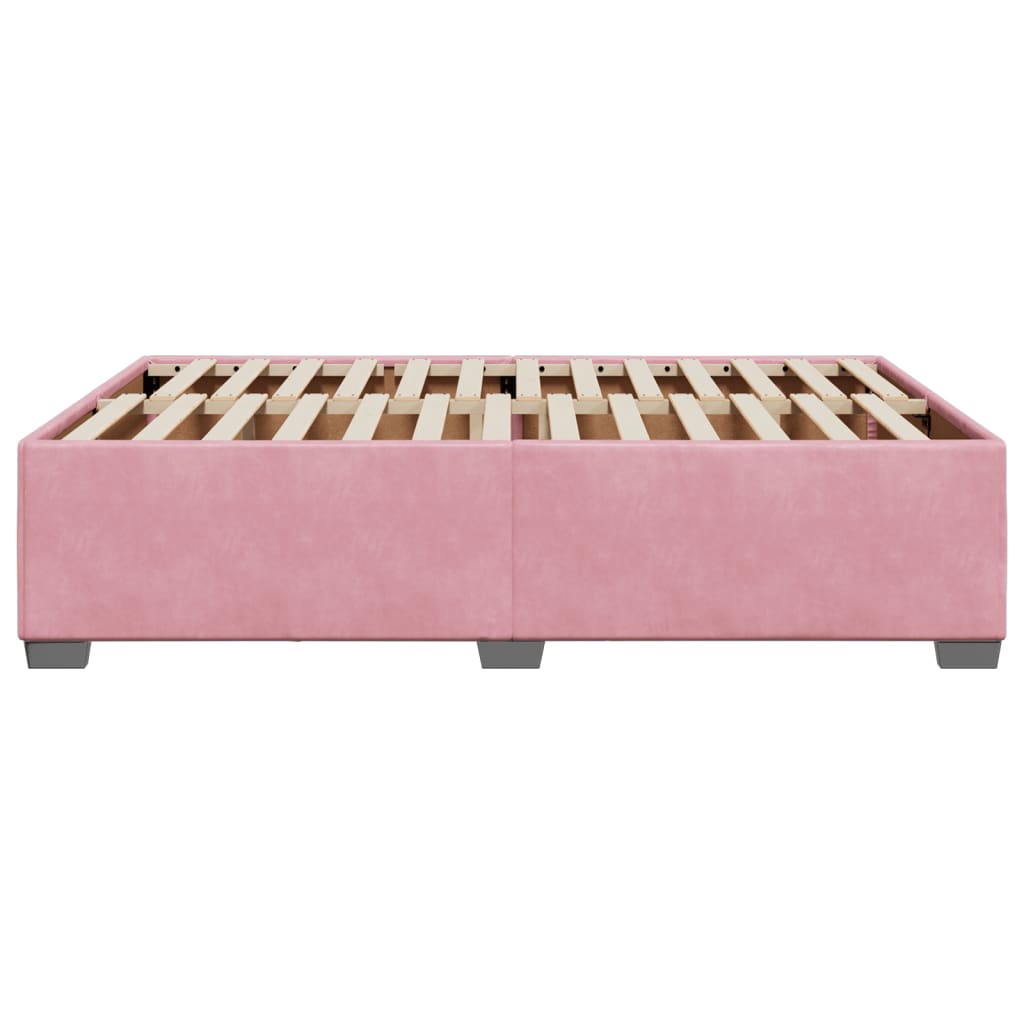Bedframe fluweel roze 140x200 cm is nu te koop bij PeponiXL, paradijselijk wonen!
