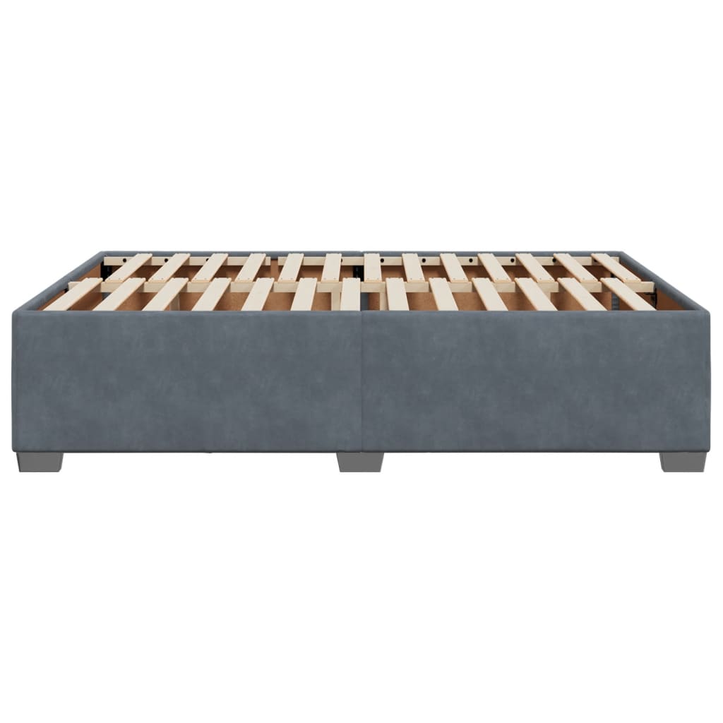 Bedframe zonder matras 160x200 cm fluweel donkergrijs is nu te koop bij PeponiXL, paradijselijk wonen!