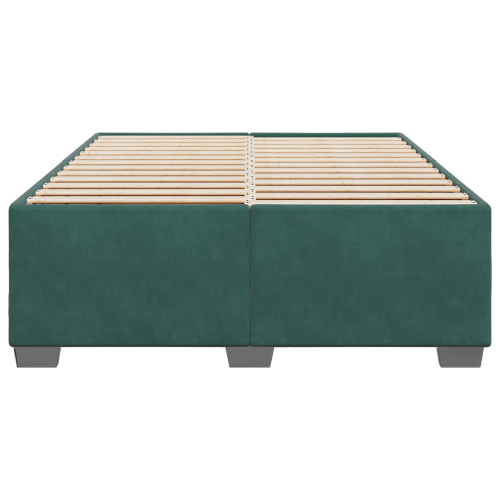 Bedframe zonder matras 160x200 cm fluweel donkergroen is nu te koop bij PeponiXL, paradijselijk wonen!