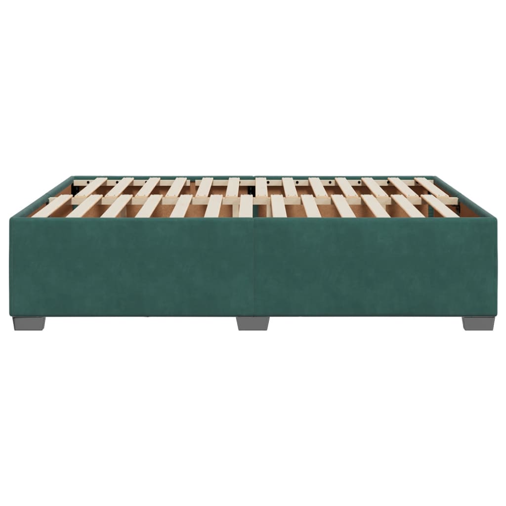 Bedframe zonder matras 160x200 cm fluweel donkergroen is nu te koop bij PeponiXL, paradijselijk wonen!