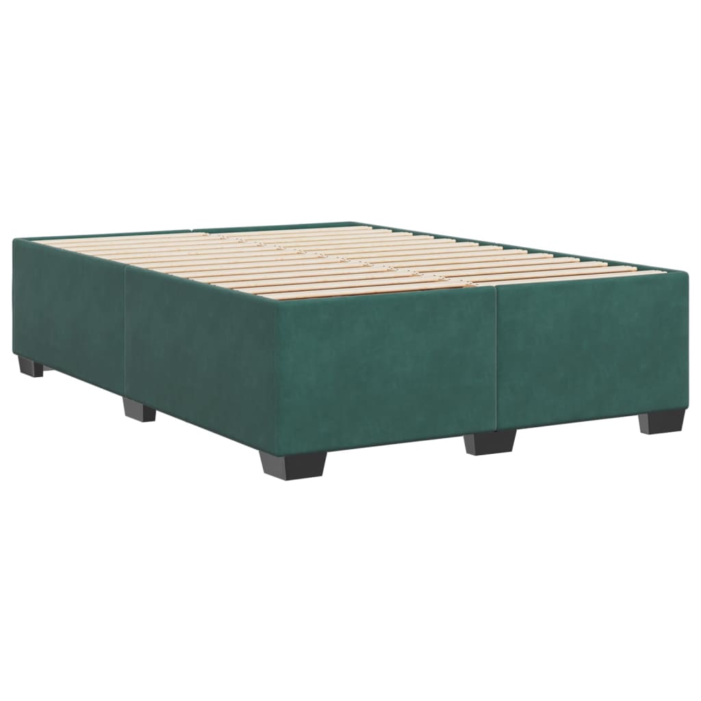 Bedframe zonder matras 160x200 cm fluweel donkergroen is nu te koop bij PeponiXL, paradijselijk wonen!