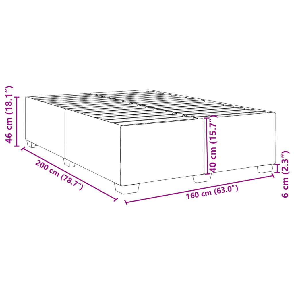 Bedframe zonder matras 160x200 cm fluweel donkergroen is nu te koop bij PeponiXL, paradijselijk wonen!