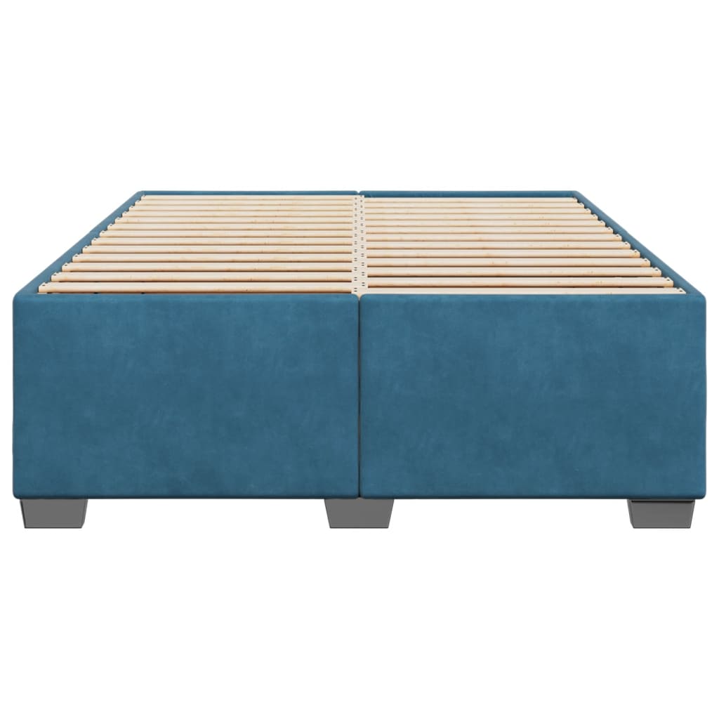 Bedframe fluweel blauw 160x200 cm is nu te koop bij PeponiXL, paradijselijk wonen!
