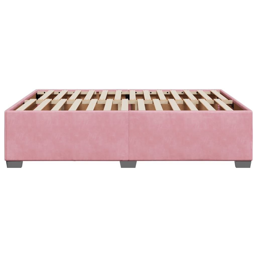 Bedframe fluweel roze 160x200 cm is nu te koop bij PeponiXL, paradijselijk wonen!