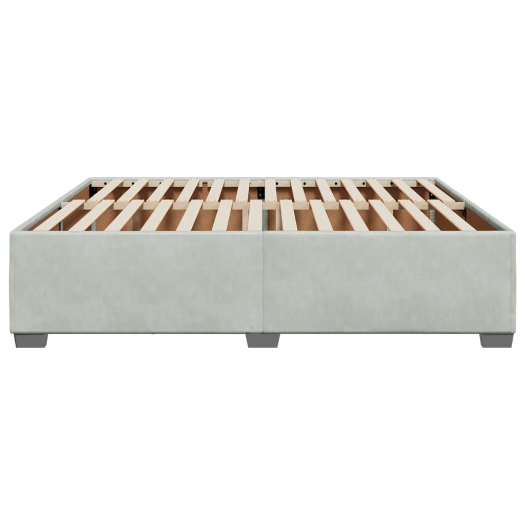 Bedframe zonder matras 180x200 cm fluweel lichtgrijs is nu te koop bij PeponiXL, paradijselijk wonen!
