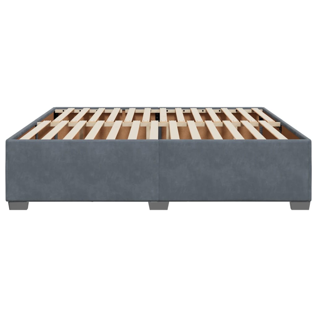 Bedframe zonder matras 180x200 cm fluweel donkergrijs is nu te koop bij PeponiXL, paradijselijk wonen!