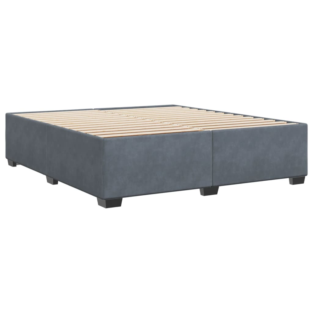 Bedframe zonder matras 180x200 cm fluweel donkergrijs is nu te koop bij PeponiXL, paradijselijk wonen!