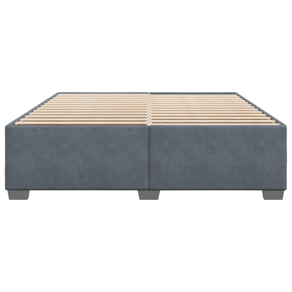 Bedframe zonder matras 200x200 cm fluweel donkergrijs is nu te koop bij PeponiXL, paradijselijk wonen!