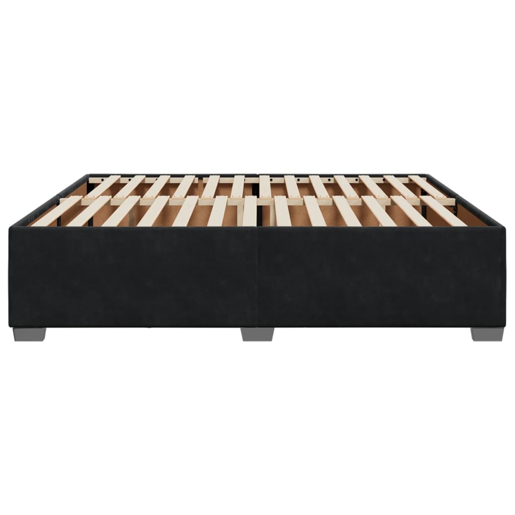 Bedframe zonder matras 200x200 cm fluweel zwart is nu te koop bij PeponiXL, paradijselijk wonen!