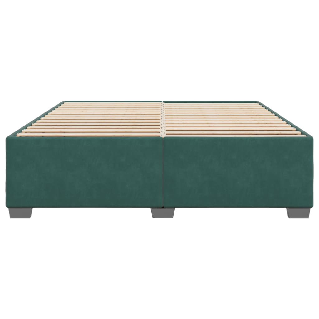 Bedframe zonder matras 200x200 cm fluweel donkergroen is nu te koop bij PeponiXL, paradijselijk wonen!