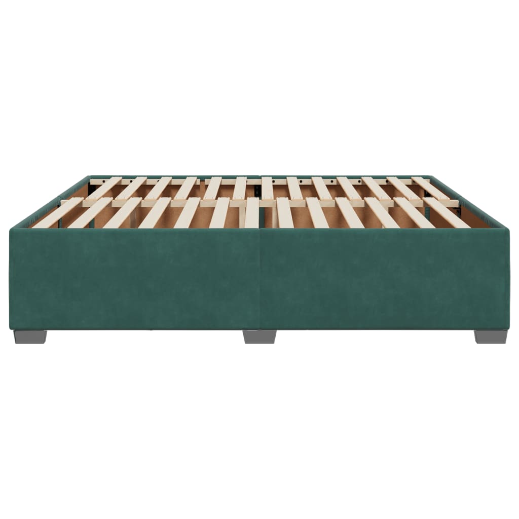 Bedframe zonder matras 200x200 cm fluweel donkergroen is nu te koop bij PeponiXL, paradijselijk wonen!