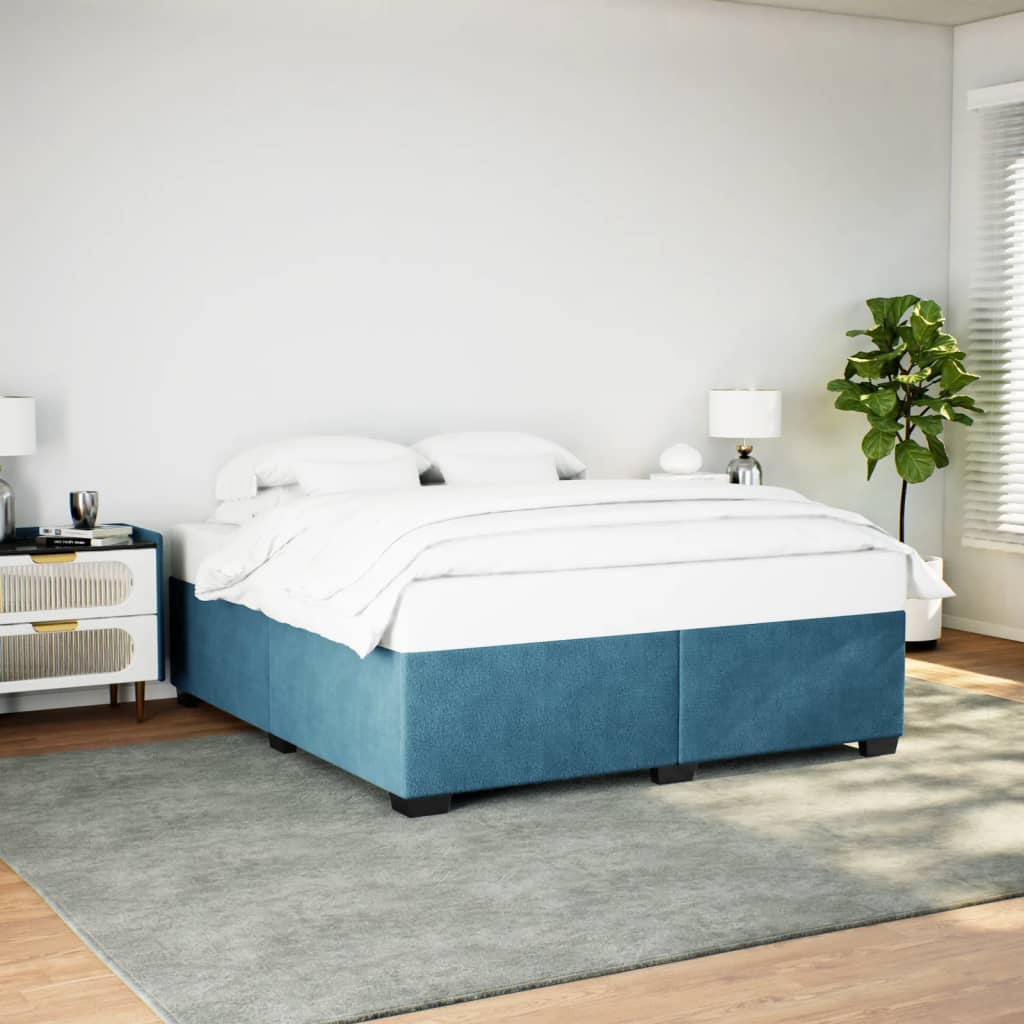 Bedframe fluweel blauw 200x200 cm is nu te koop bij PeponiXL, paradijselijk wonen!