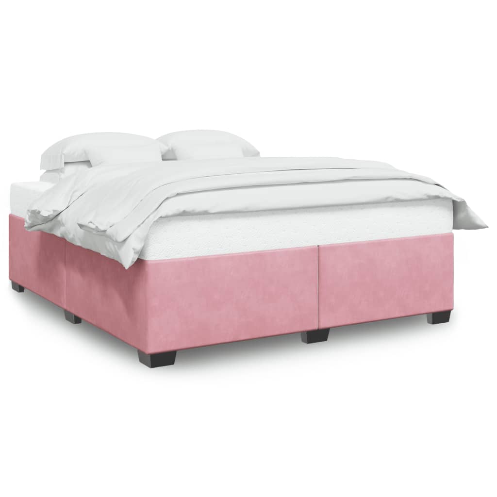 Bedframe fluweel roze 200x200 cm is nu te koop bij PeponiXL, paradijselijk wonen!