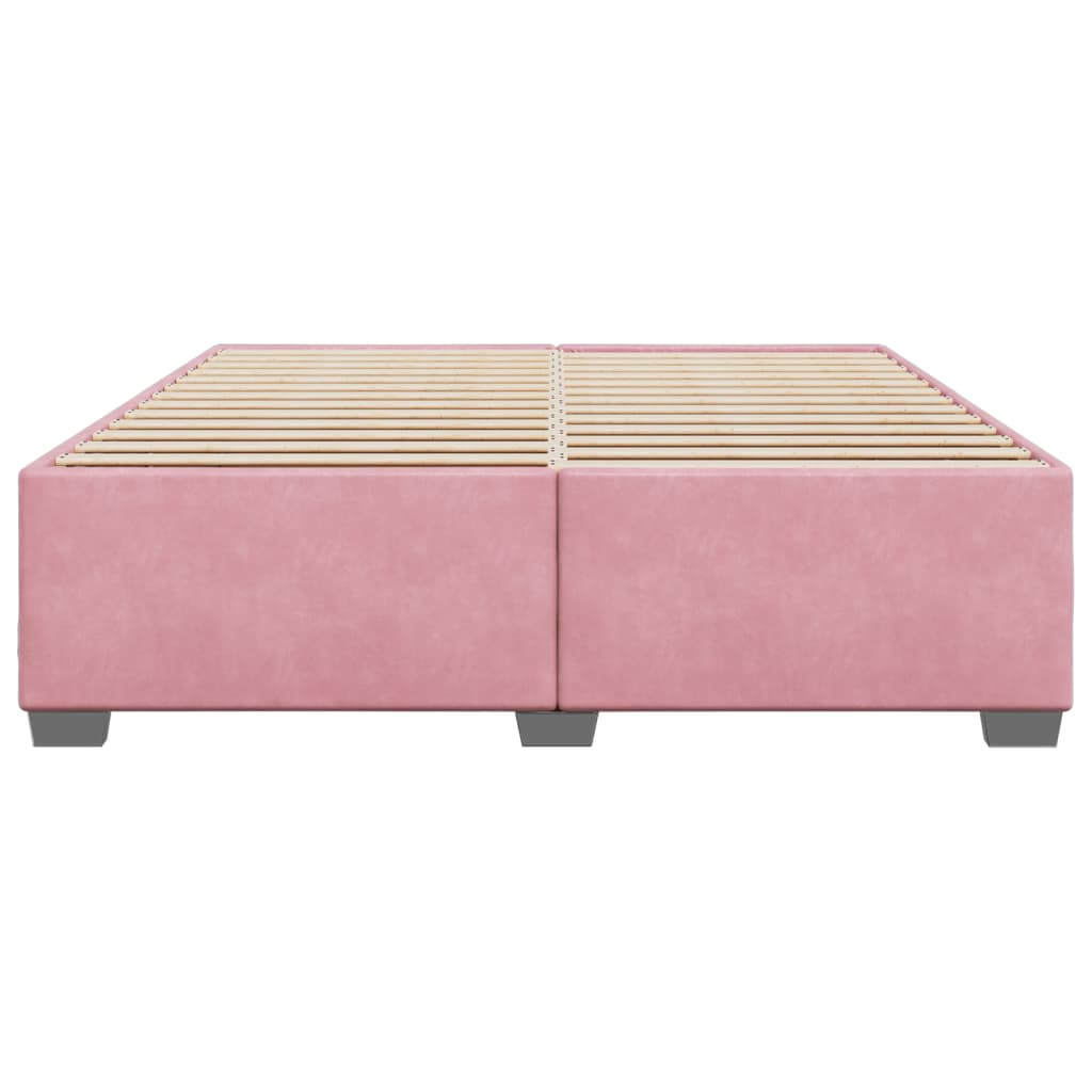 Bedframe fluweel roze 200x200 cm is nu te koop bij PeponiXL, paradijselijk wonen!