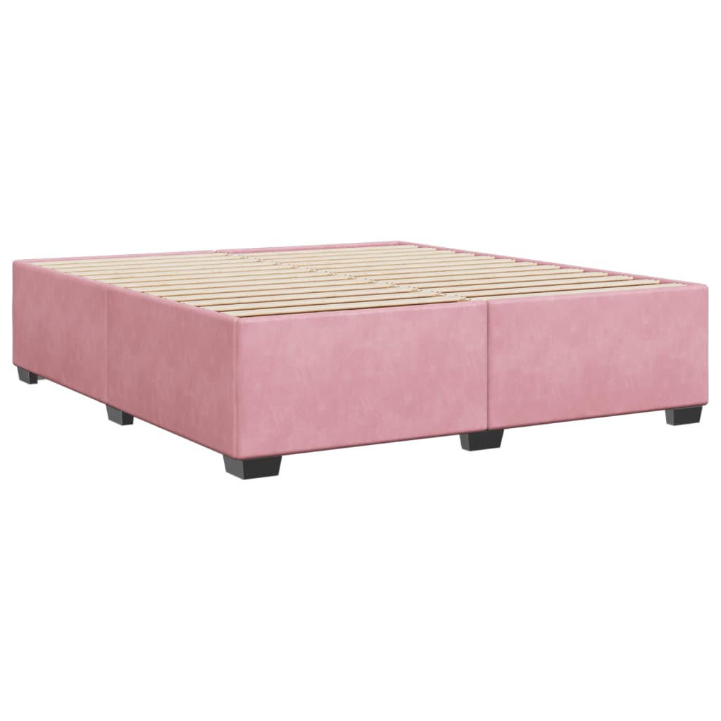 Bedframe fluweel roze 200x200 cm is nu te koop bij PeponiXL, paradijselijk wonen!