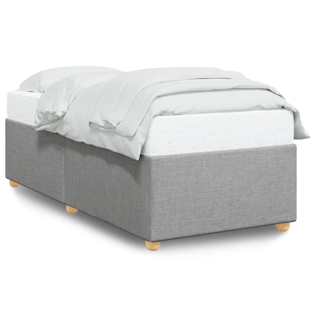 Bedframe zonder matras 80x200 cm stof lichtgrijs is nu te koop bij PeponiXL, paradijselijk wonen!
