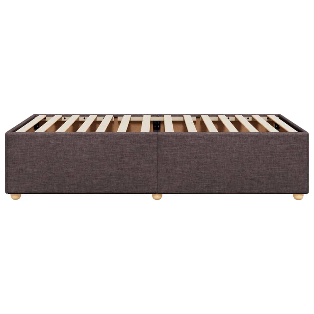 Bedframe zonder matras 80x200 cm stof donkerbruin is nu te koop bij PeponiXL, paradijselijk wonen!
