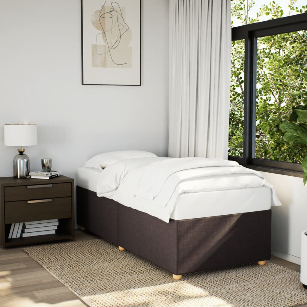 Bedframe zonder matras 80x200 cm stof donkerbruin is nu te koop bij PeponiXL, paradijselijk wonen!